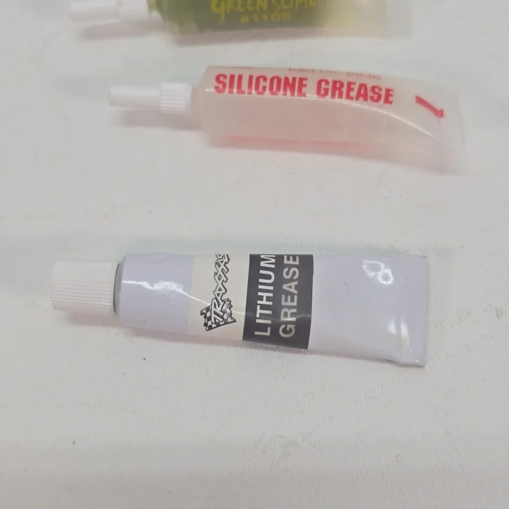 Team Associated Lot Of 6 Grease Tube 4cc Each Black Grease Green Slime Silicone